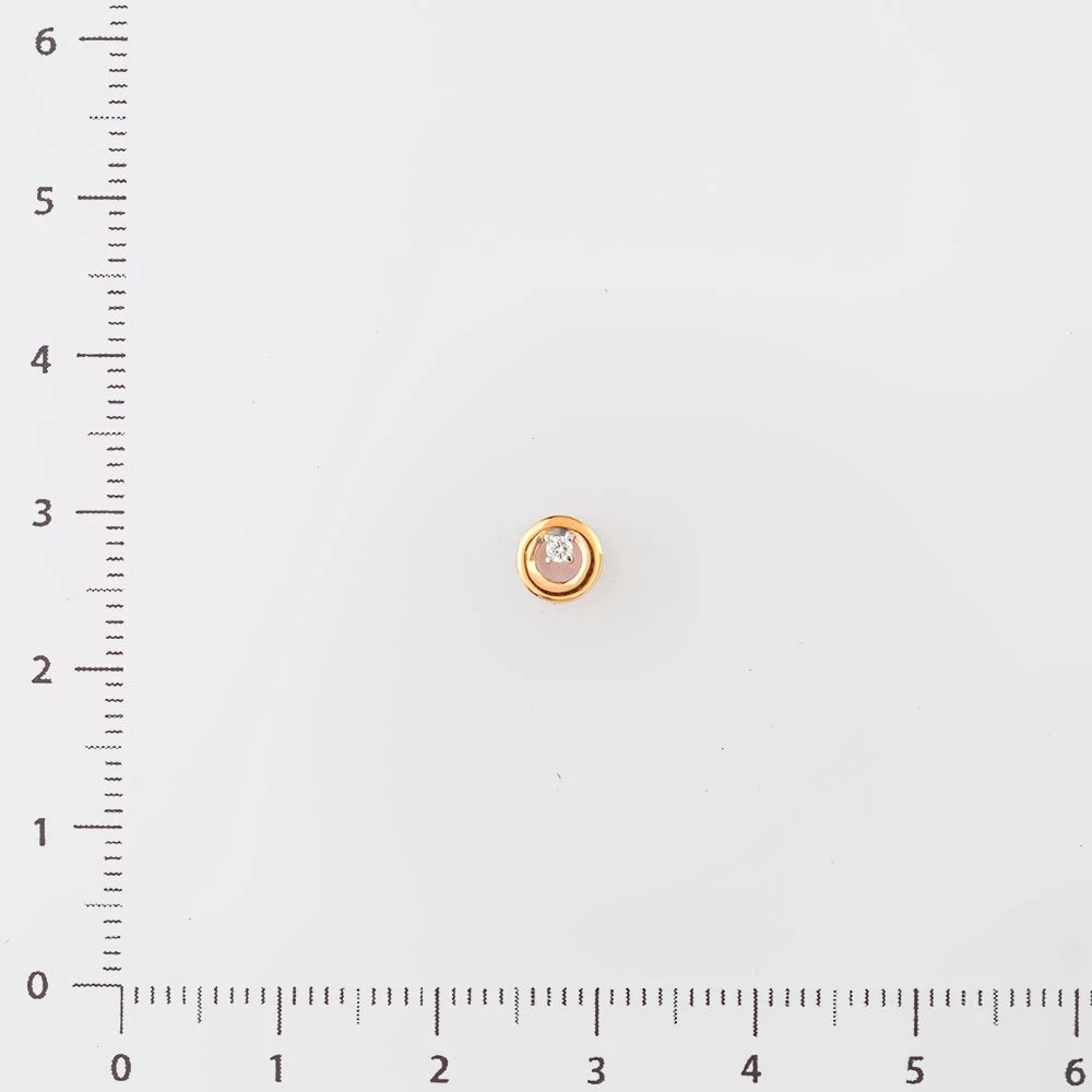 Подвес с бриллиантом из красного золота 585 пробы