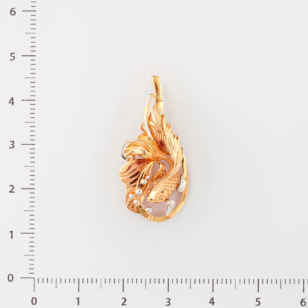 Подвес из красного золота 585 пробы