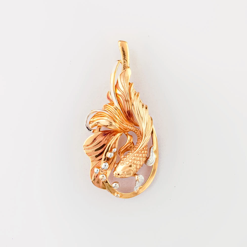 Подвес из красного золота 585 пробы