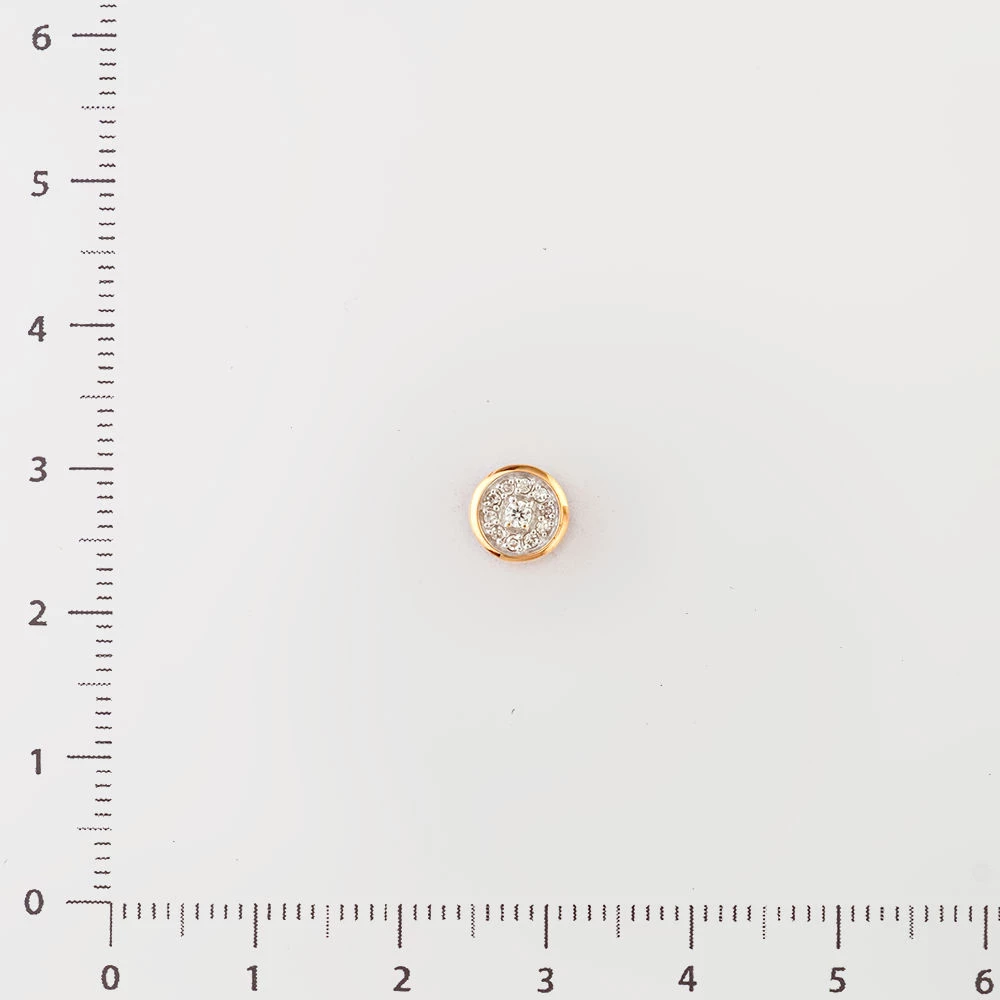 Подвес с бриллиантом из красного золота 585 пробы