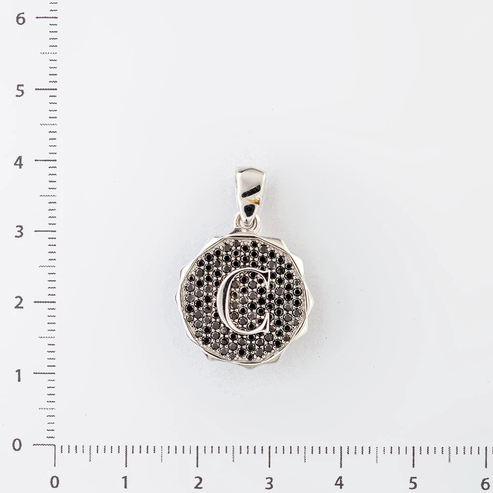 Подвес с бриллиантом из белого золота 750 пробы