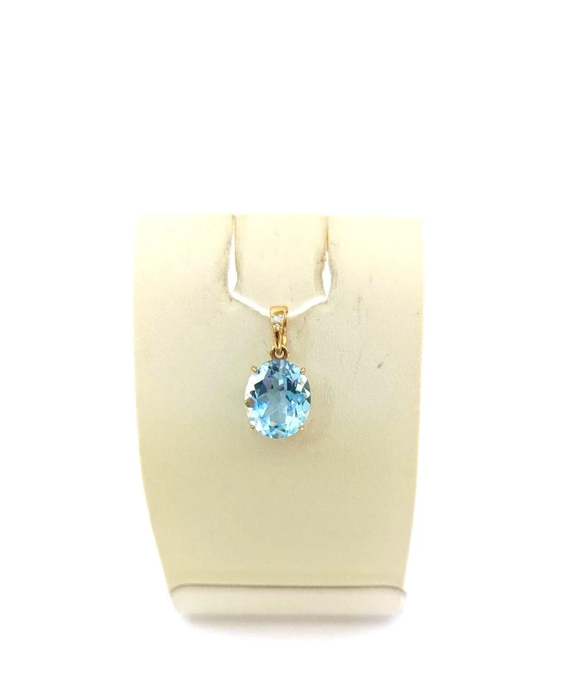 Подвес с топазом из красного золота 585 пробы