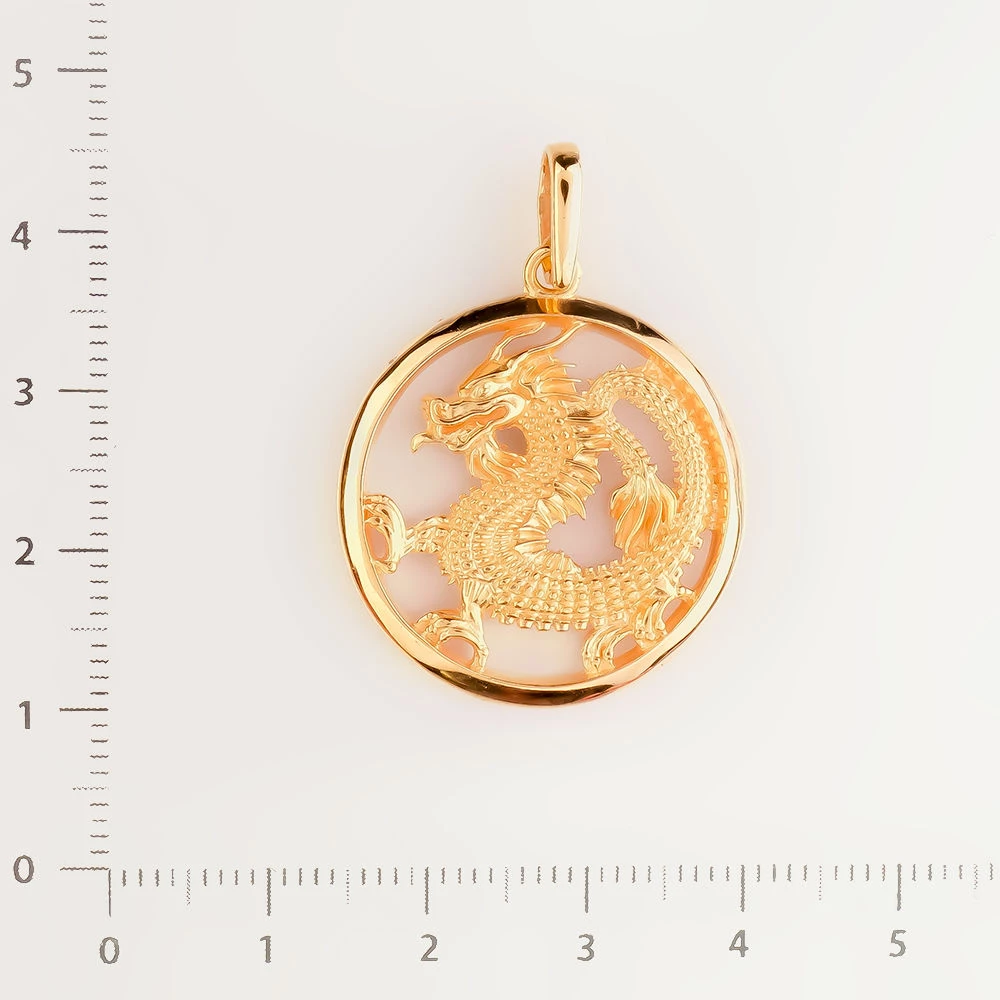 Подвес из красного золота 585 пробы