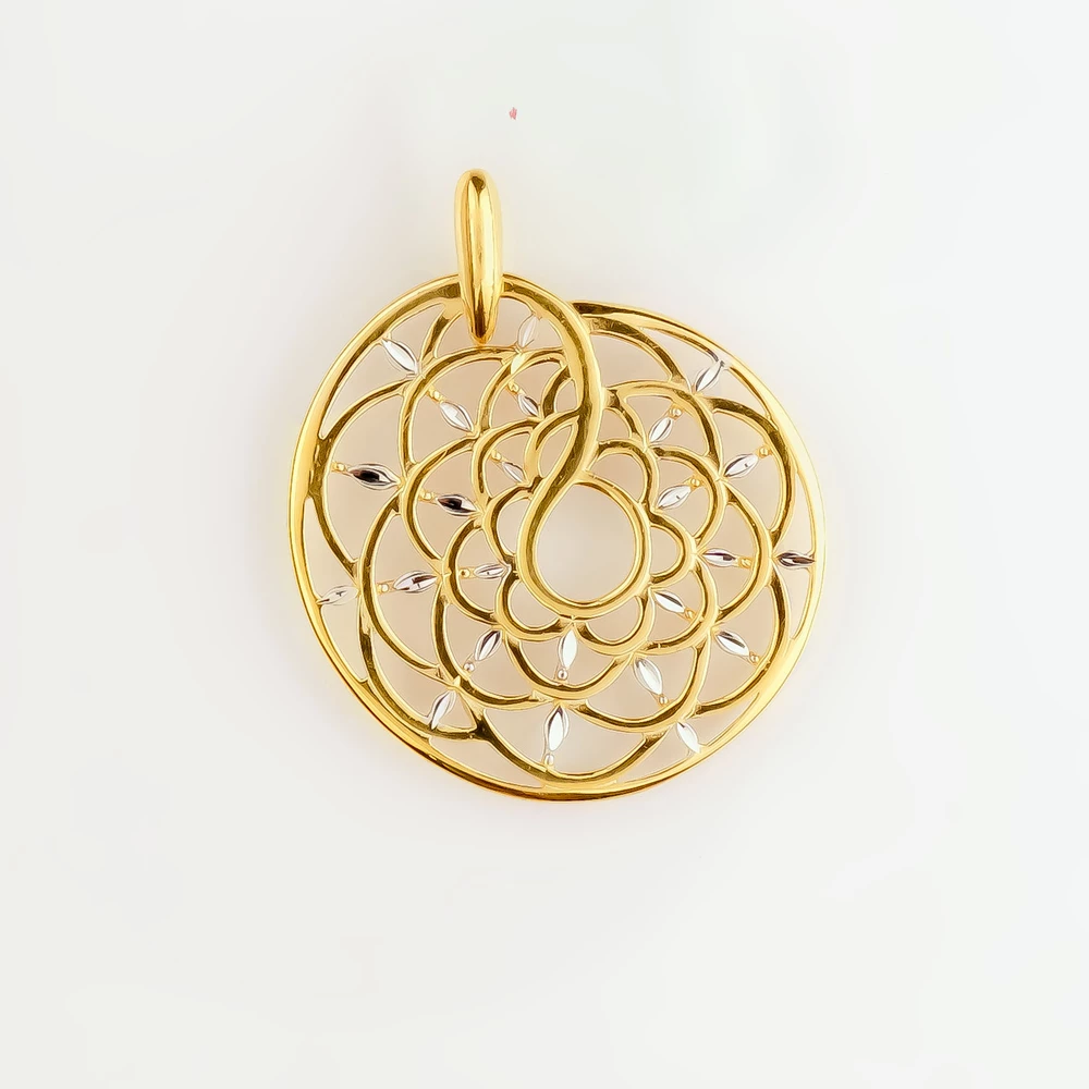 Подвес из желтого золота 585 пробы