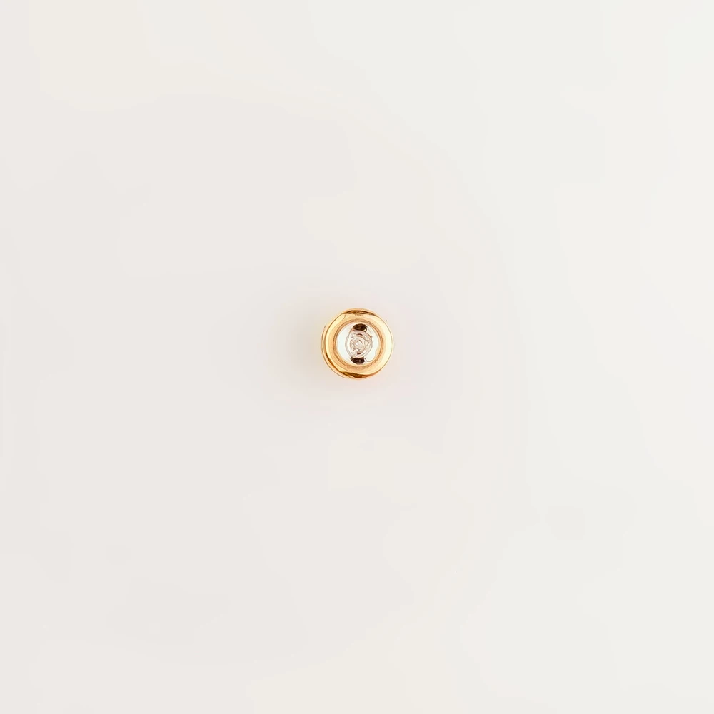 Подвес с бриллиантом из красного золота 585 пробы