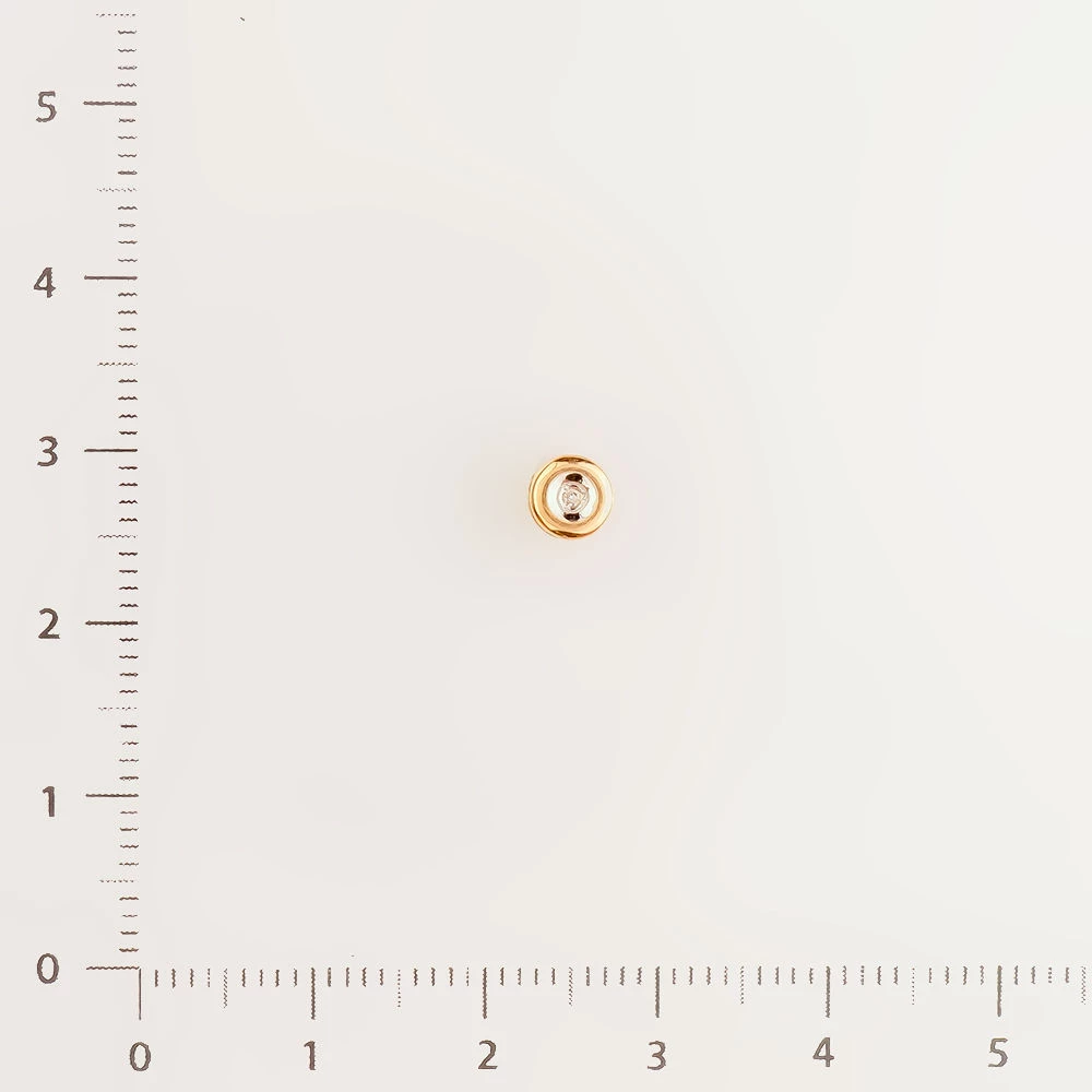 Подвес с бриллиантом из красного золота 585 пробы