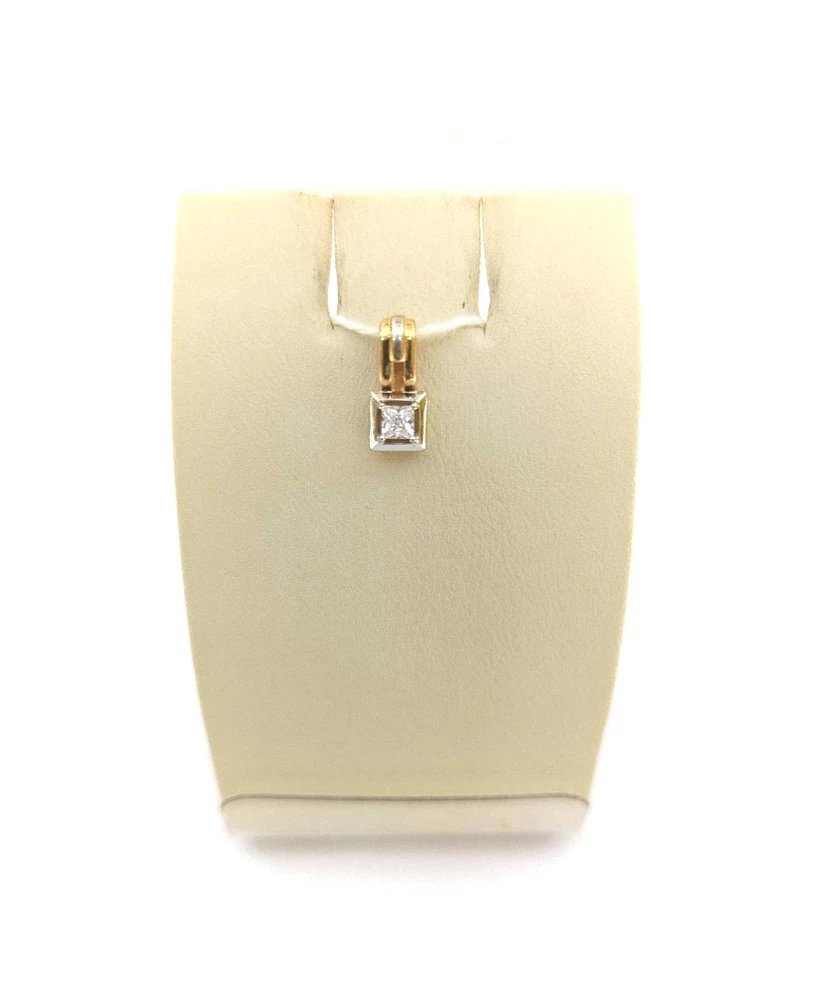 Подвес с фианитом из красного золота 585 пробы