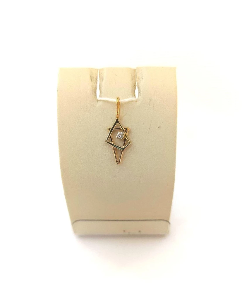 Подвес с бриллиантом из красного золота 585 пробы