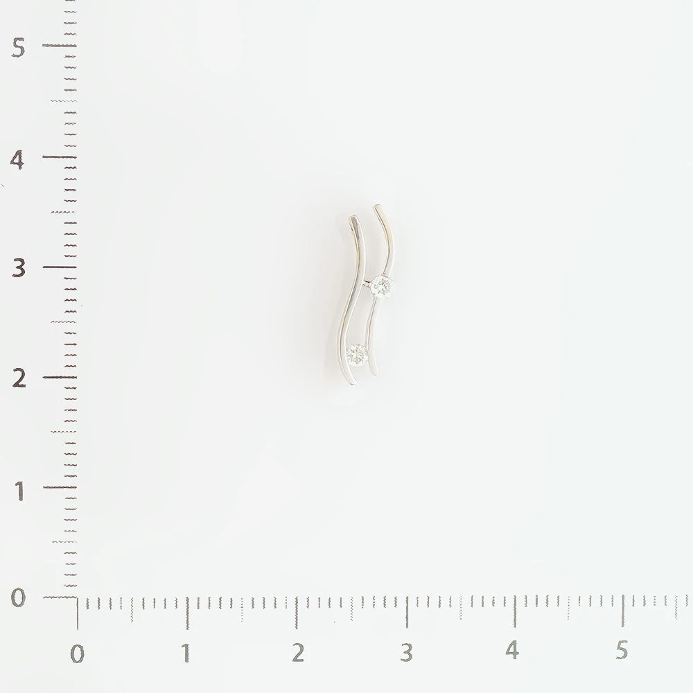 Подвес с бриллиантом из белого золота 585 пробы