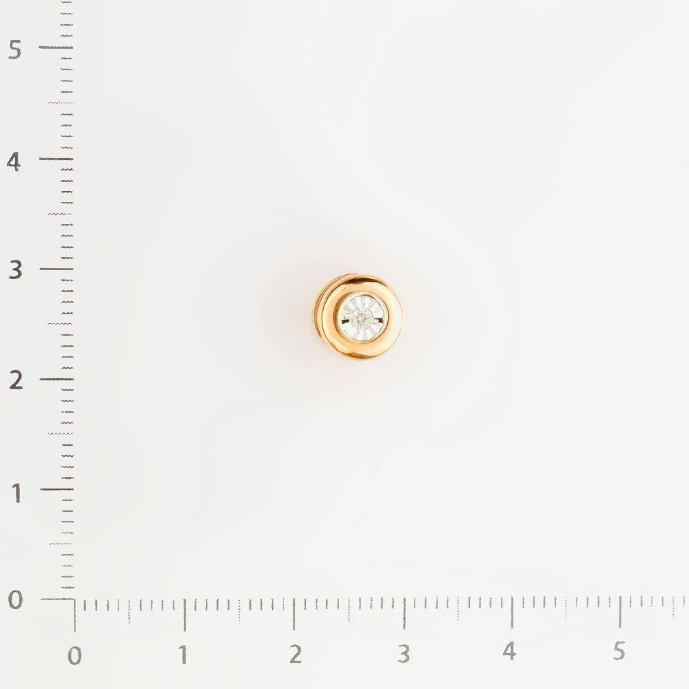 Подвес с бриллиантом из красного золота 585 пробы