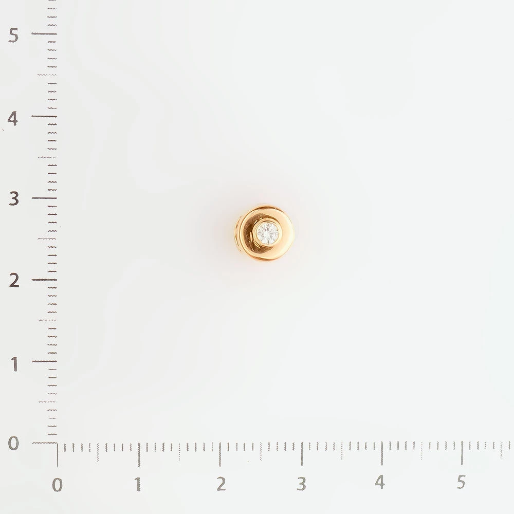 Подвес с бриллиантом из красного золота 585 пробы