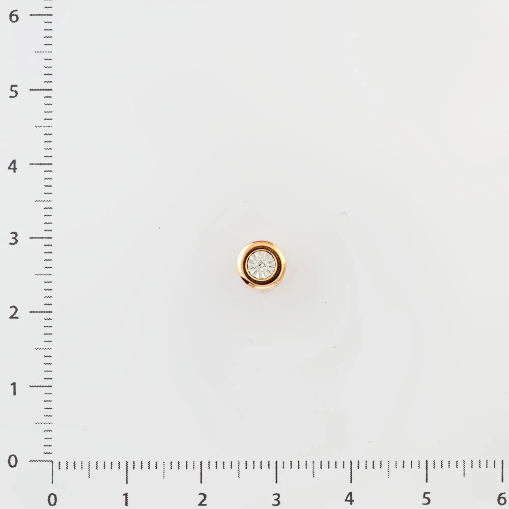 Подвес с бриллиантом из красного золота 585 пробы