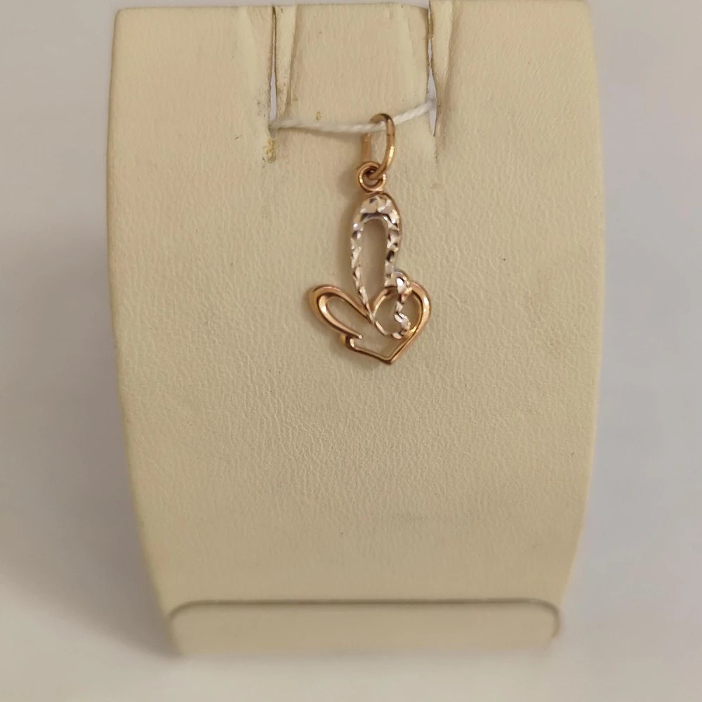 Подвес из красного золота 585 пробы