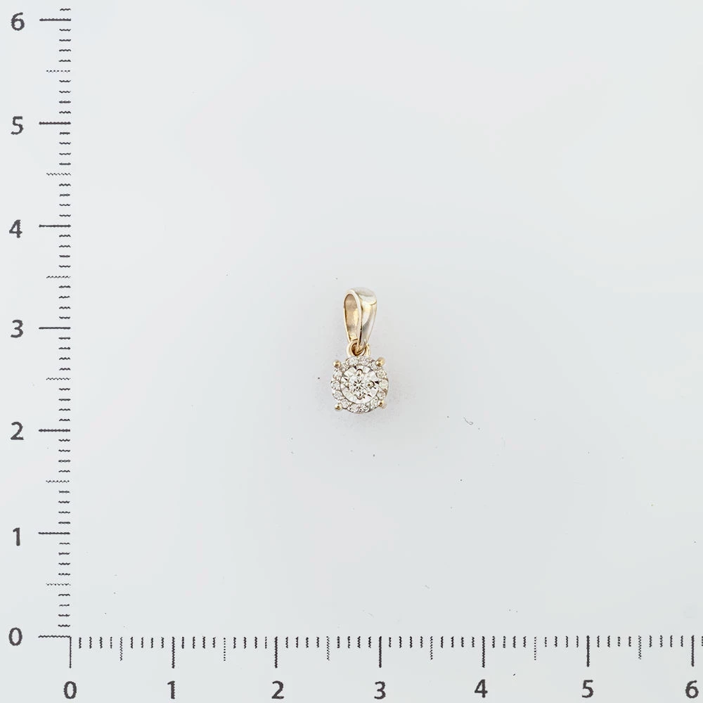 Подвес с бриллиантом из белого золота 585 пробы