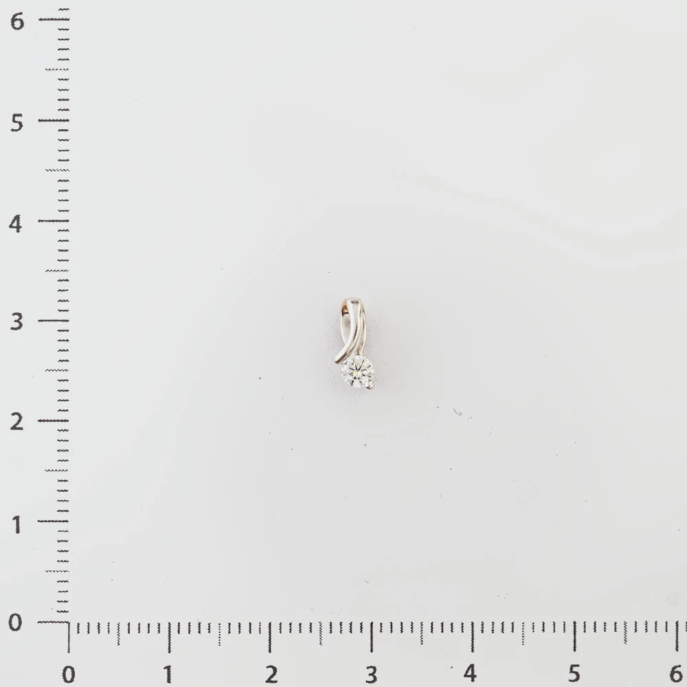 Подвес с бриллиантом из белого золота 585 пробы