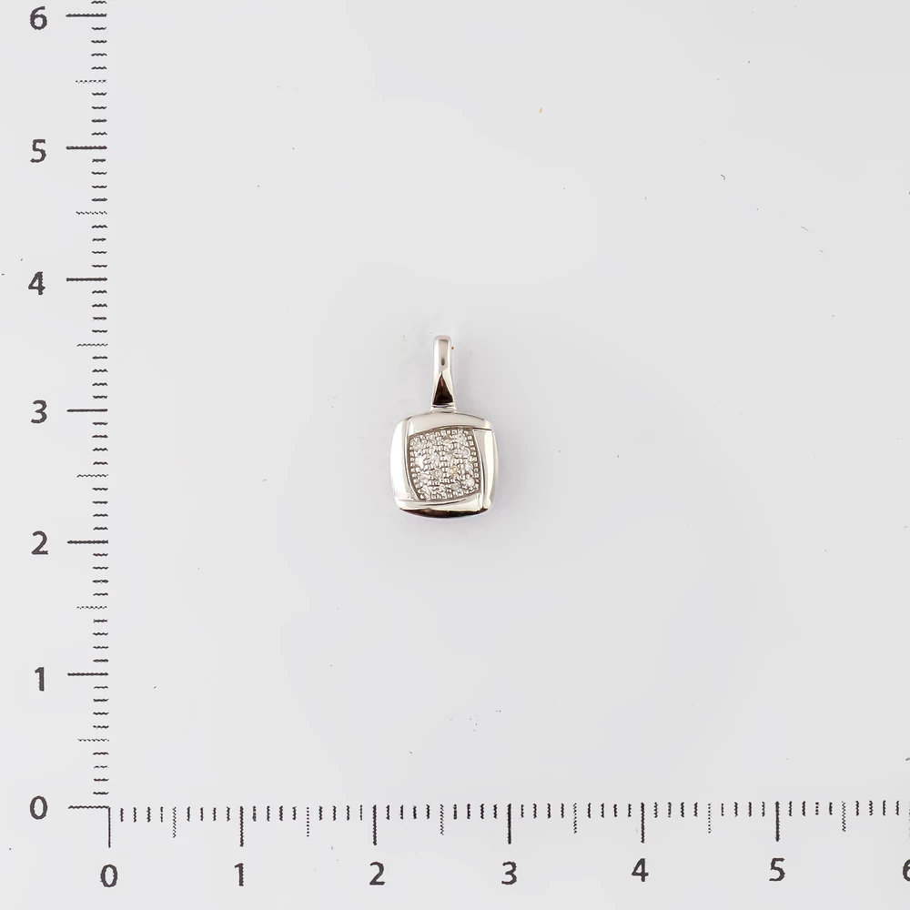 Подвес с бриллиантом из белого золота 585 пробы