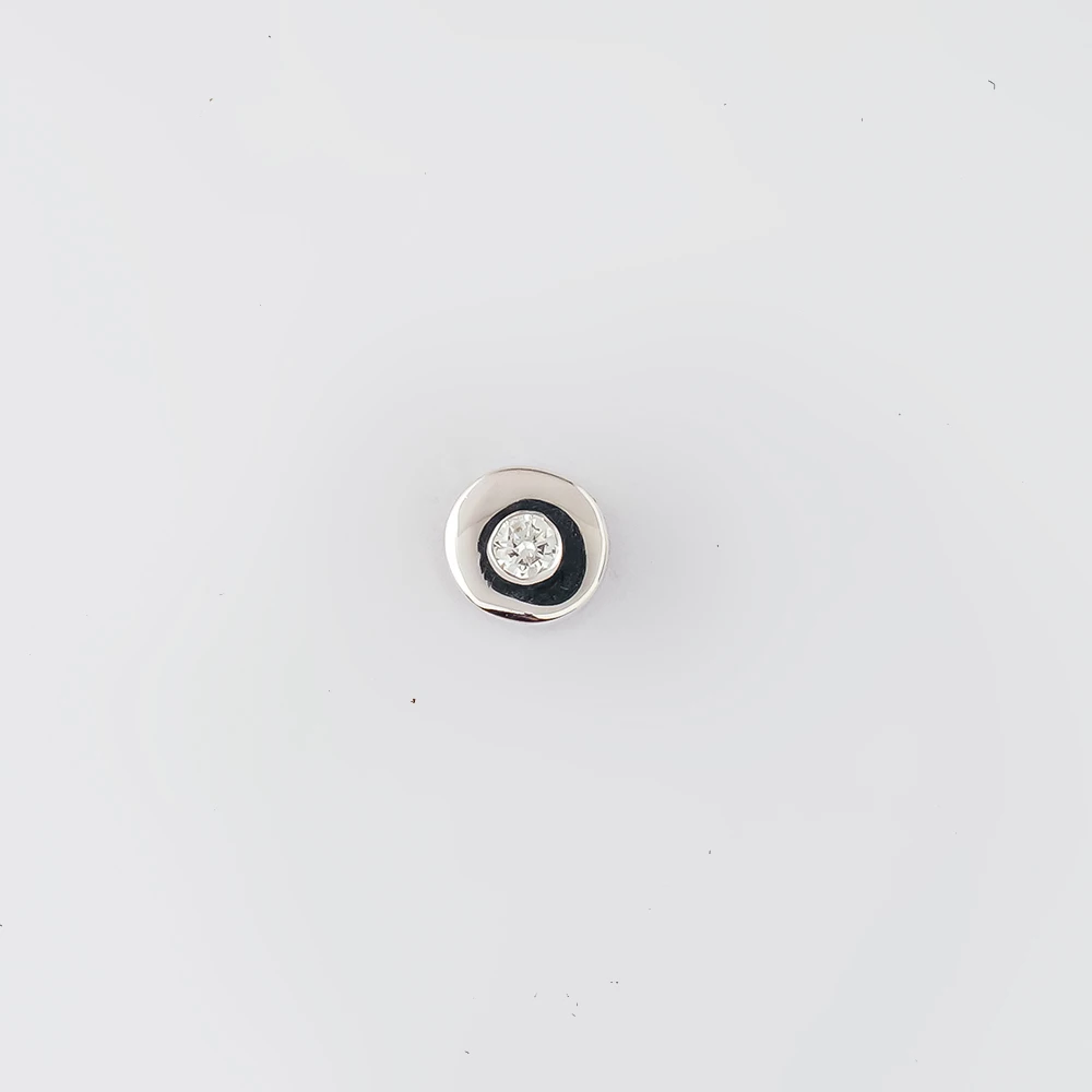 Подвес с бриллиантом из белого золота 585 пробы