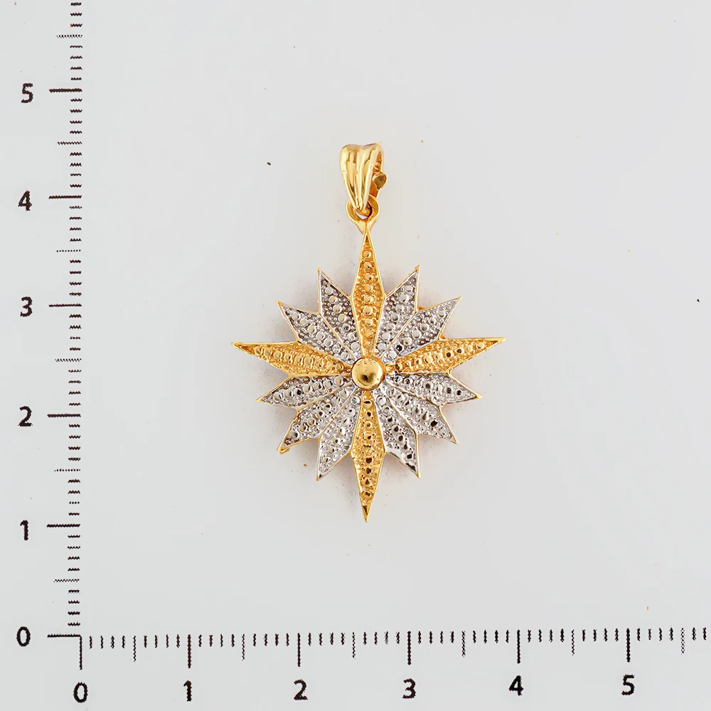 Подвес из желтого золота 585 пробы