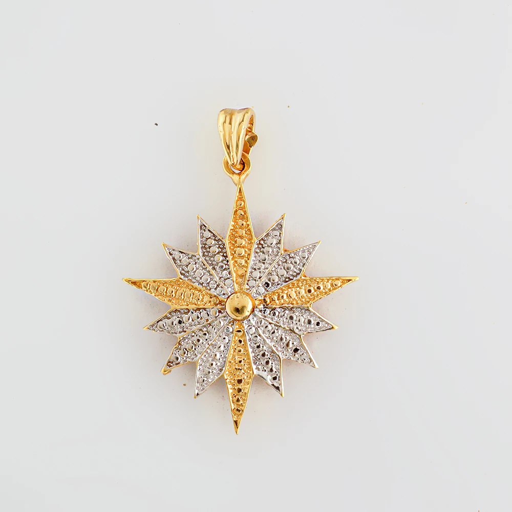 Подвес из желтого золота 585 пробы