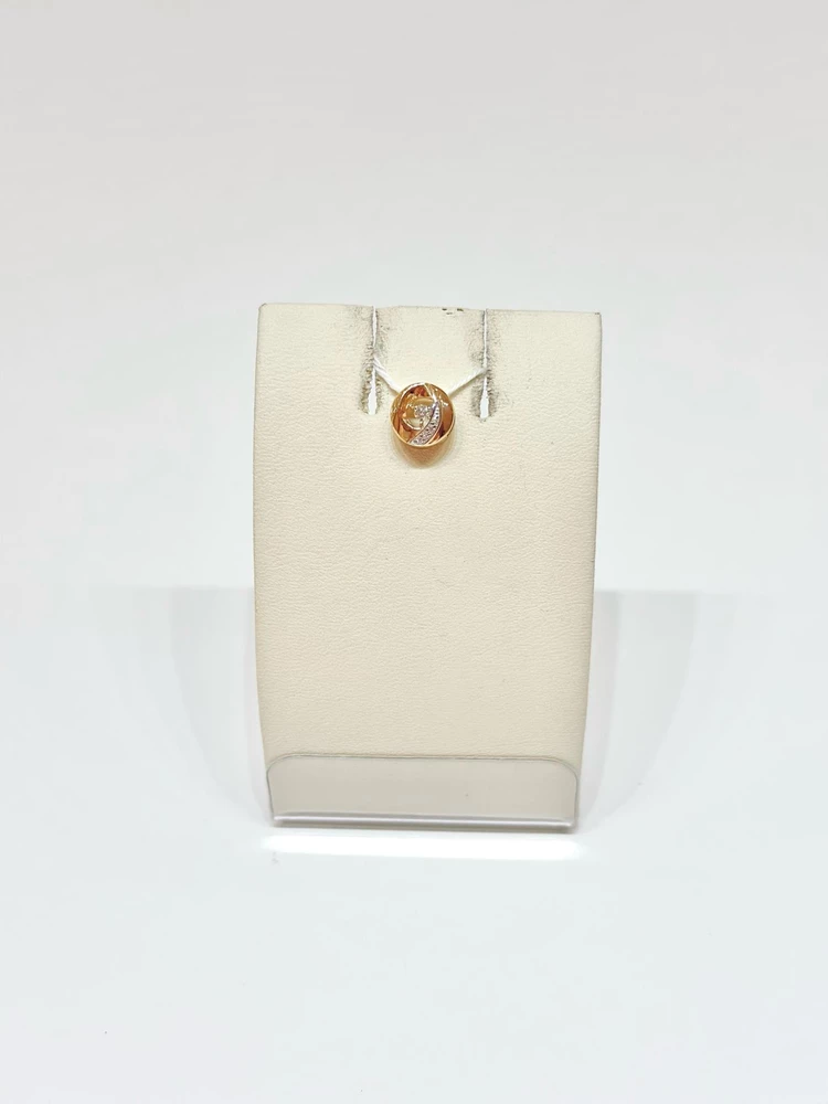 Подвес с бриллиантом из красного золота 585 пробы