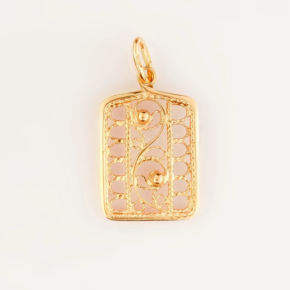 Подвес из красного золота 583 пробы