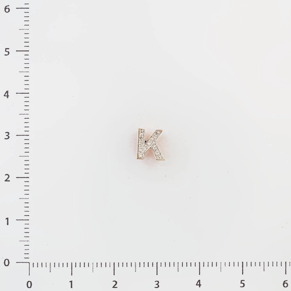 Подвес с бриллиантом из красного золота 585 пробы