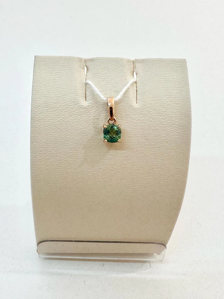 Подвес с ситаллом из красного золота 585 пробы