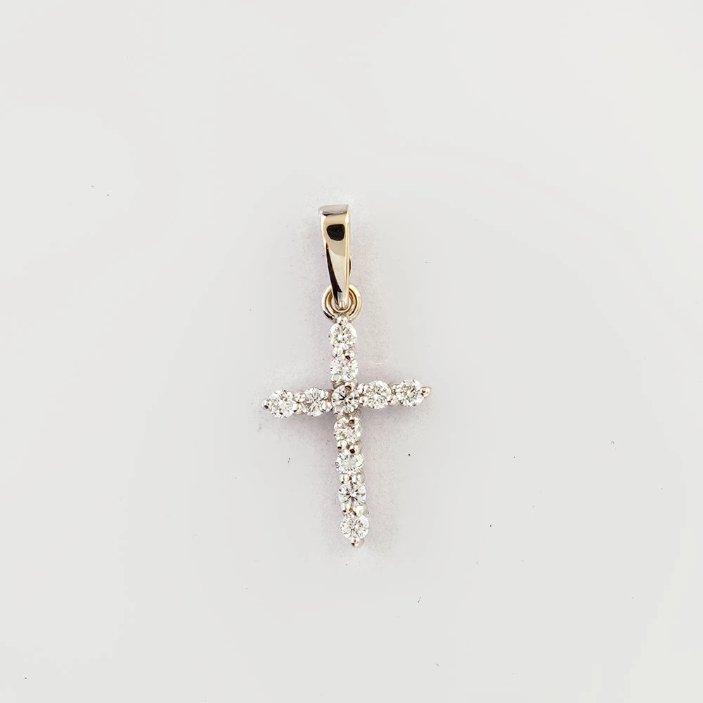 Подвес с бриллиантом из белого золота 585 пробы