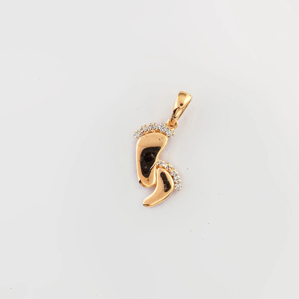 Подвес с бриллиантом из красного золота 585 пробы