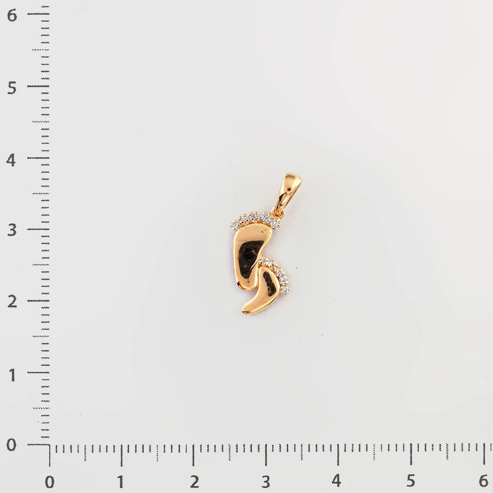 Подвес с бриллиантом из красного золота 585 пробы