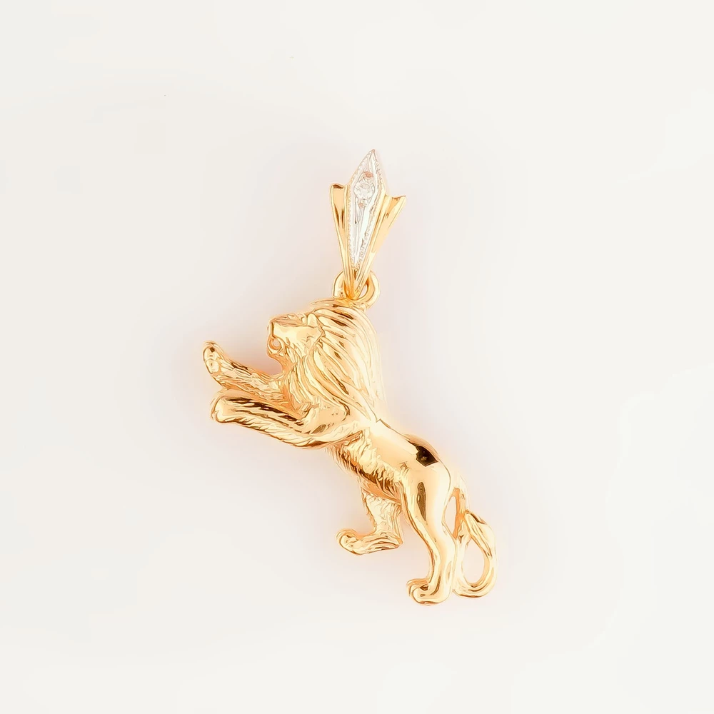 Подвес из красного золота 585 пробы