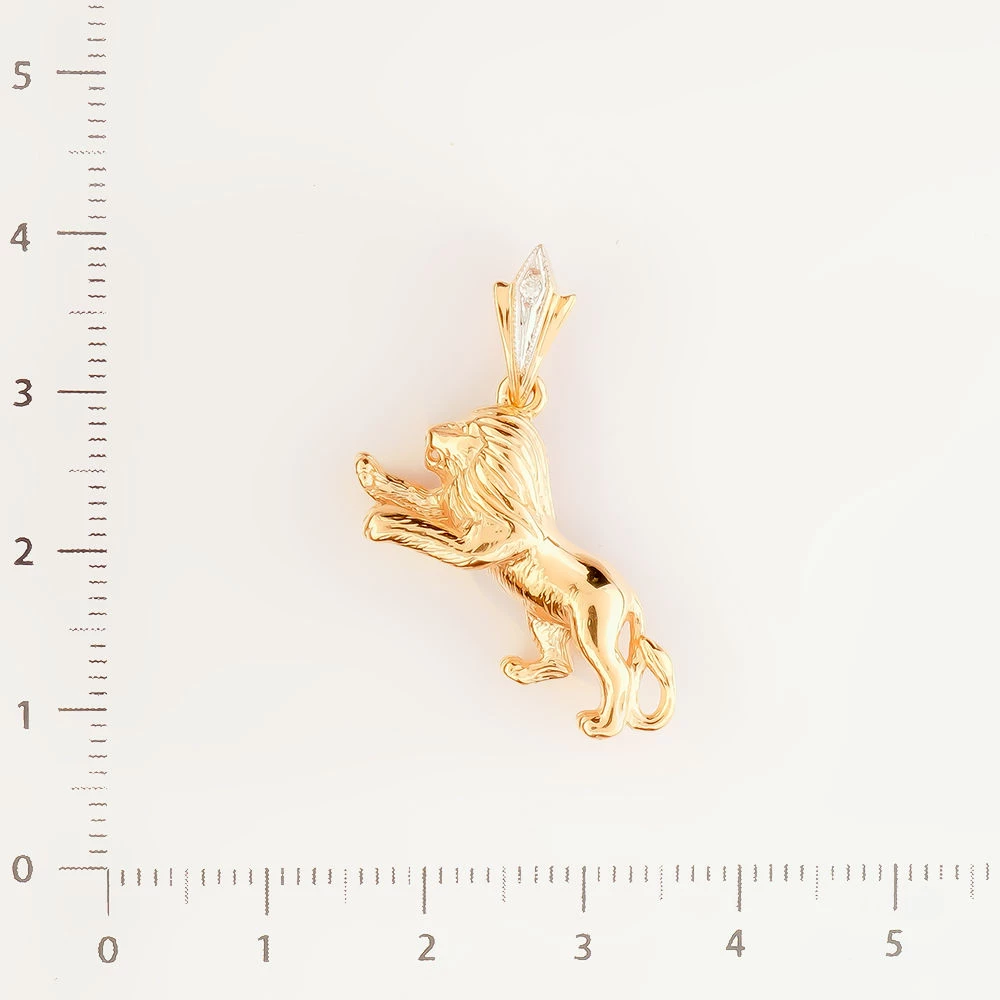 Подвес из красного золота 585 пробы