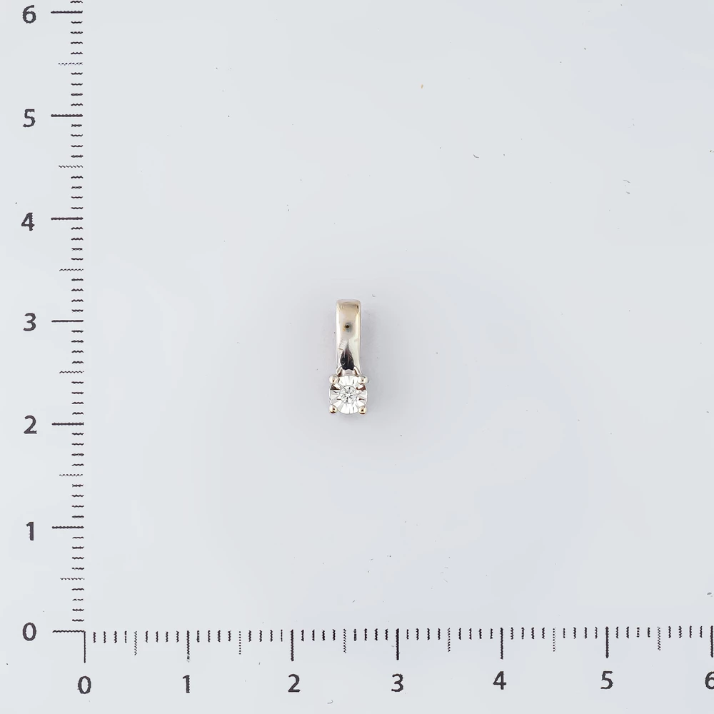 Подвес с бриллиантом из белого золота 585 пробы