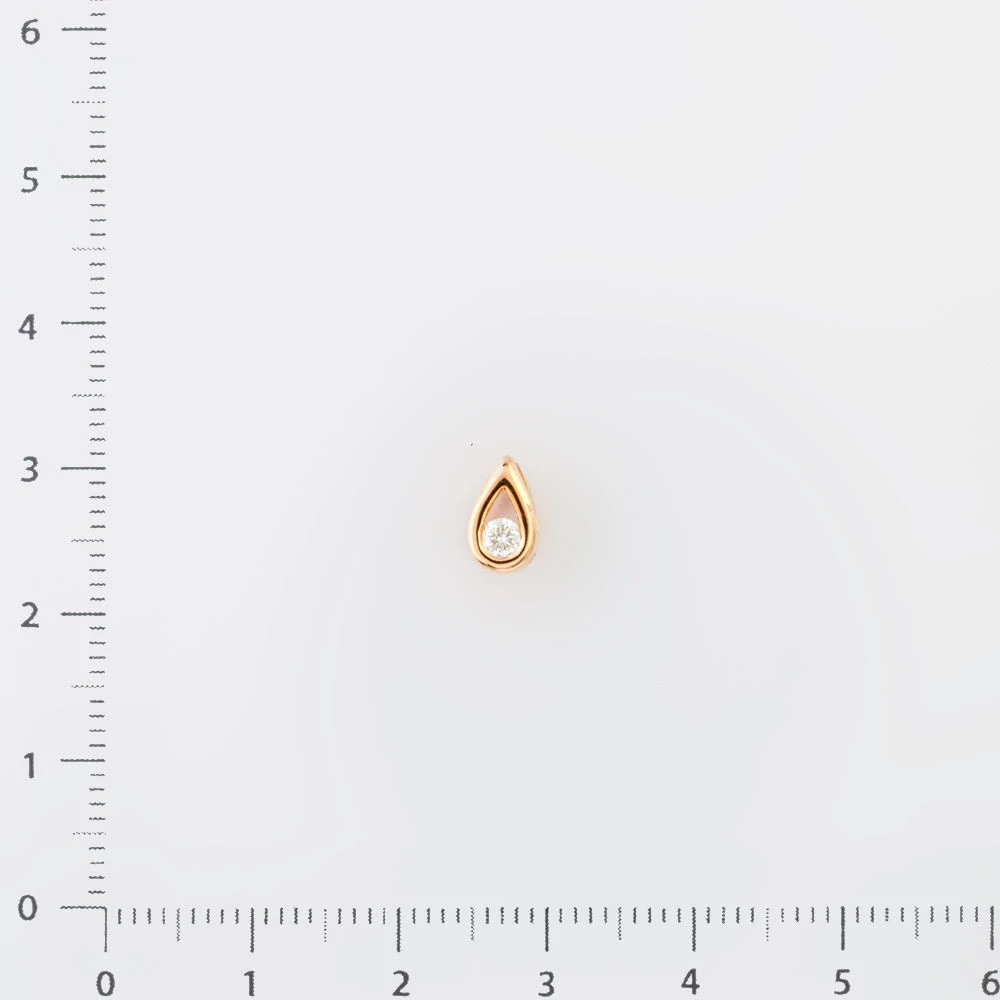 Подвес с бриллиантом из красного золота 585 пробы