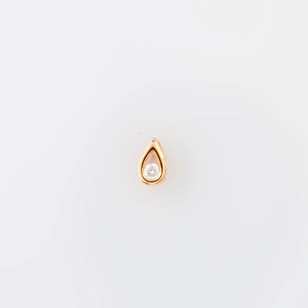 Подвес с бриллиантом из красного золота 585 пробы