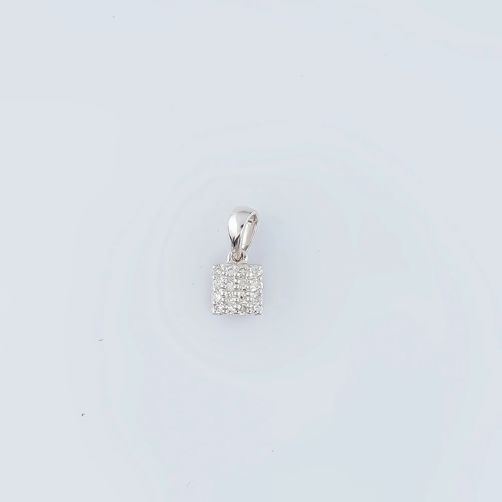 Подвес с бриллиантом из белого золота 585 пробы