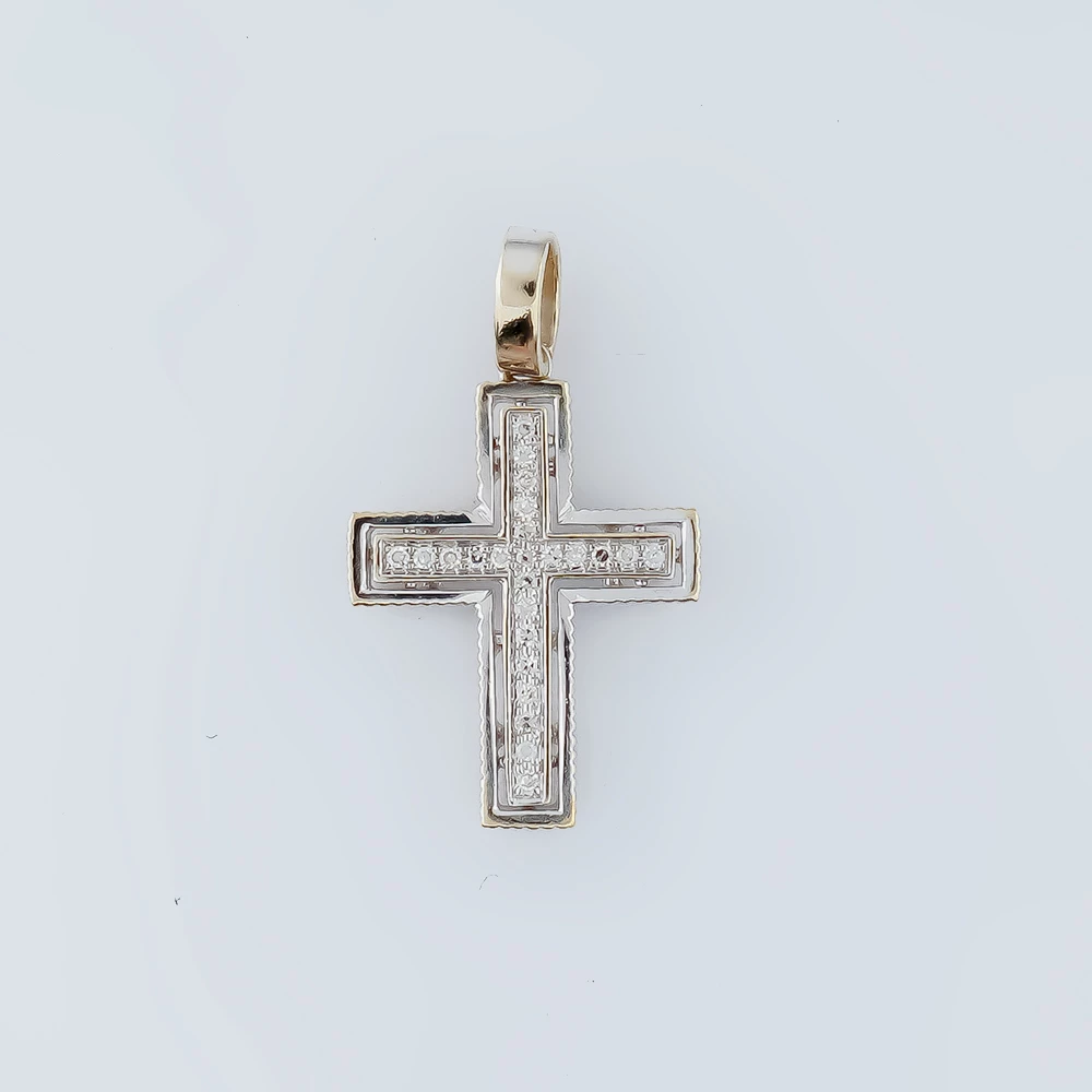 Подвес с бриллиантом из белого золота 585 пробы