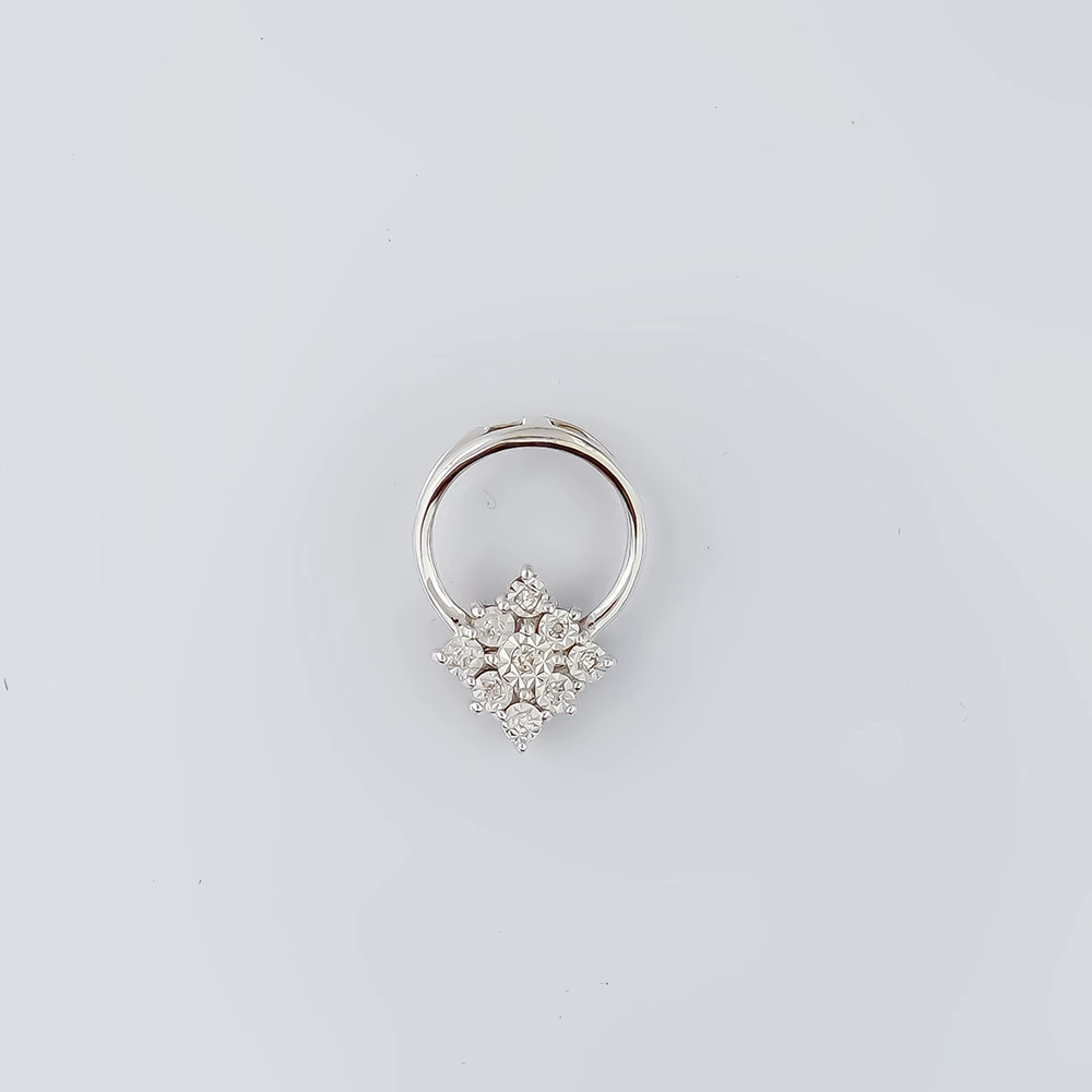 Подвес с бриллиантом из белого золота 585 пробы