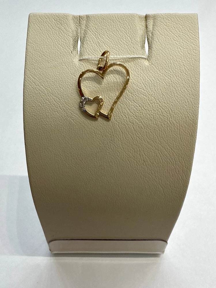 Подвес с бриллиантом из красного золота 585 пробы