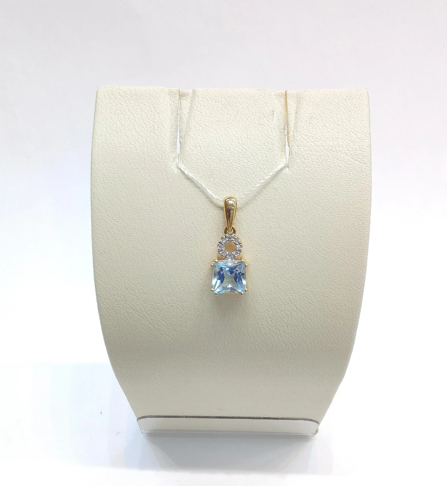 Подвес с топазом из красного золота 585 пробы