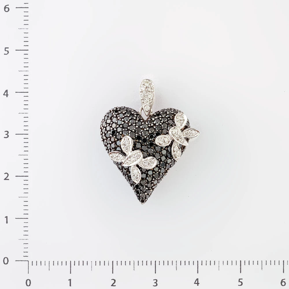 Подвес с бриллиантом из белого золота 585 пробы