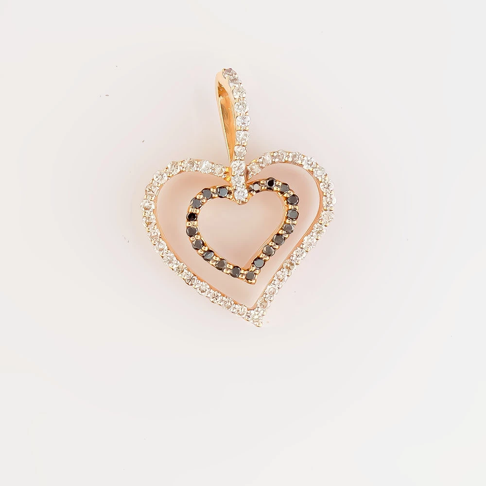 Подвес с бриллиантом из красного золота 585 пробы