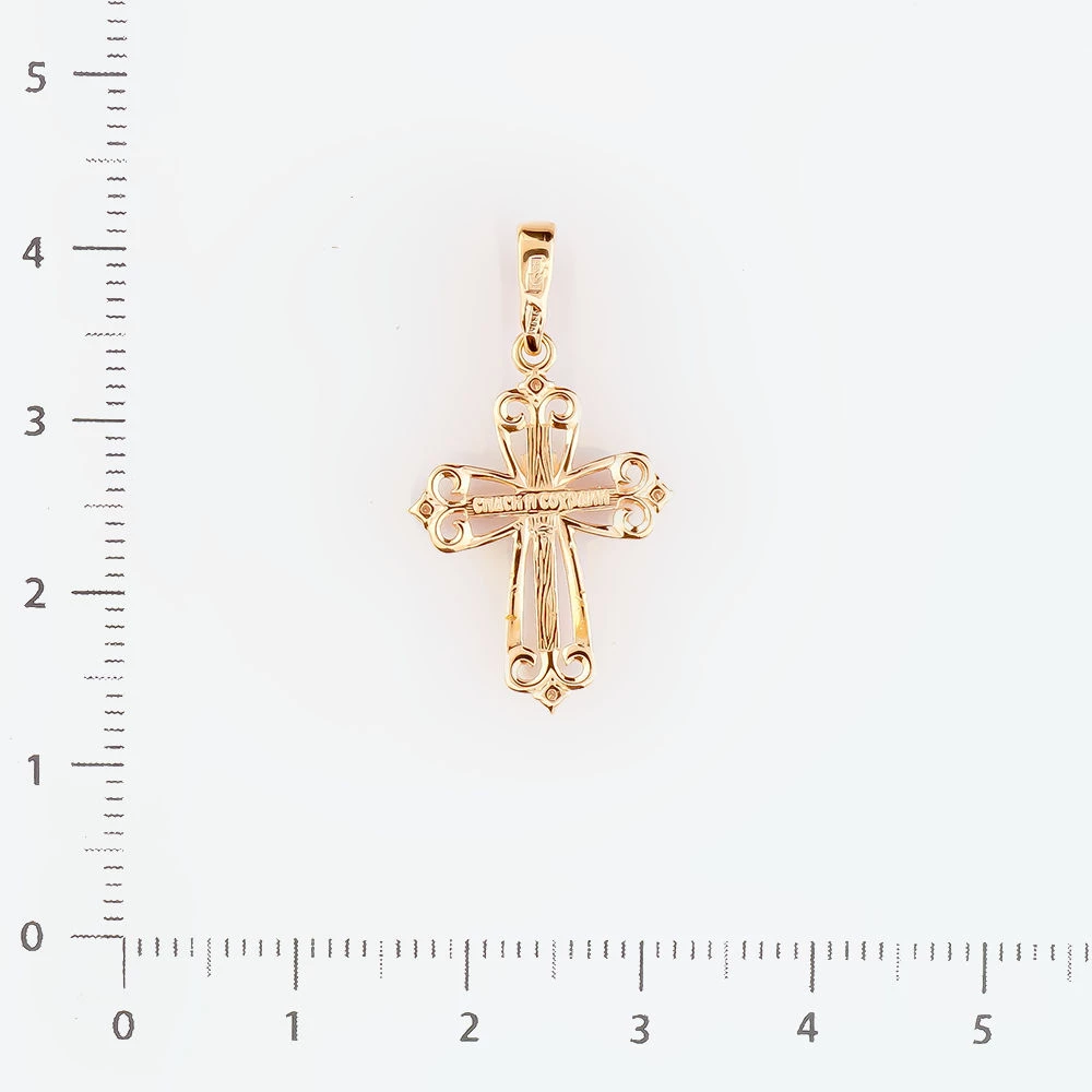 Подвес с бриллиантом из красного золота 585 пробы