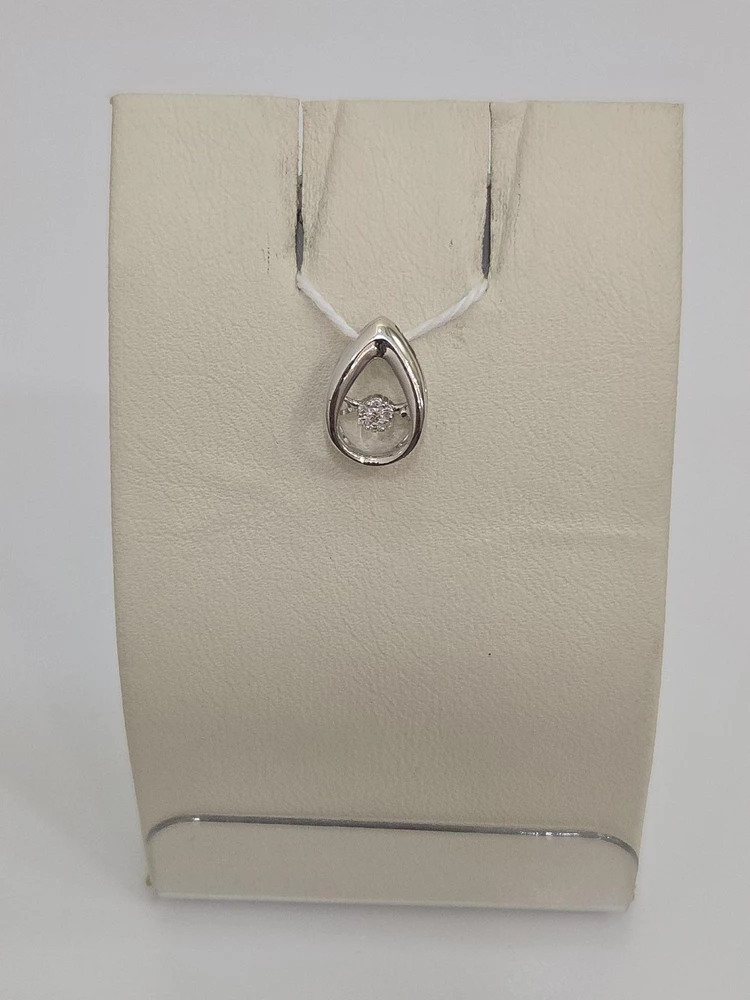 Подвес с бриллиантом из белого золота 585 пробы