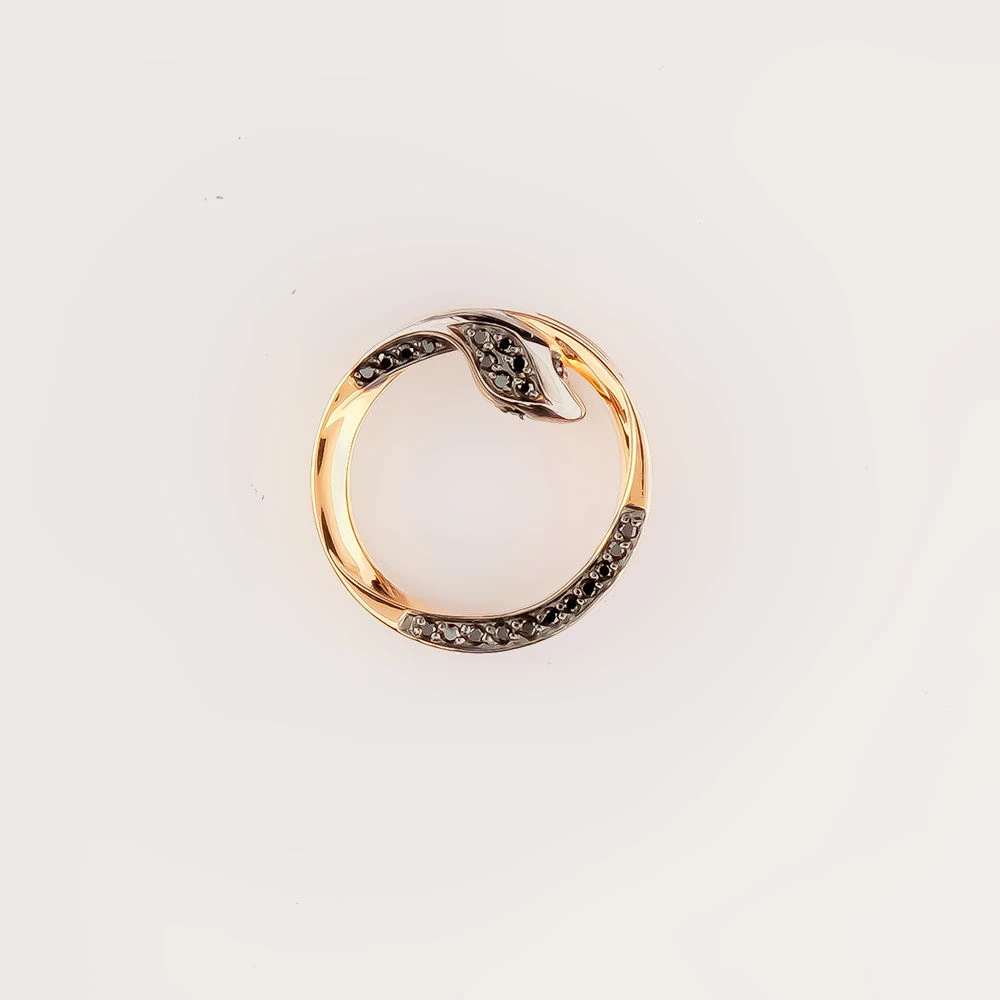 Подвес с бриллиантом из красного золота 585 пробы