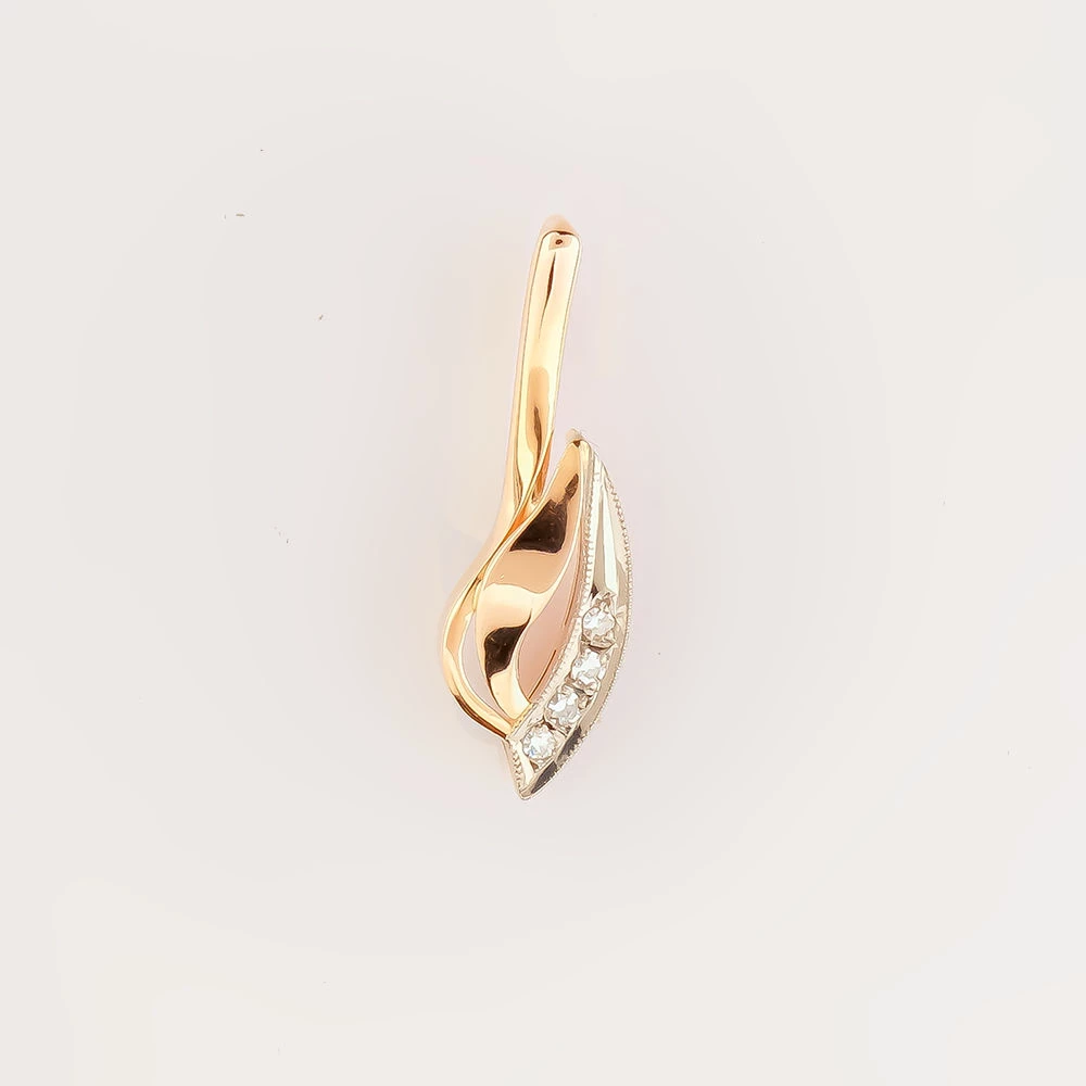 Подвес с бриллиантом из красного золота 583 пробы