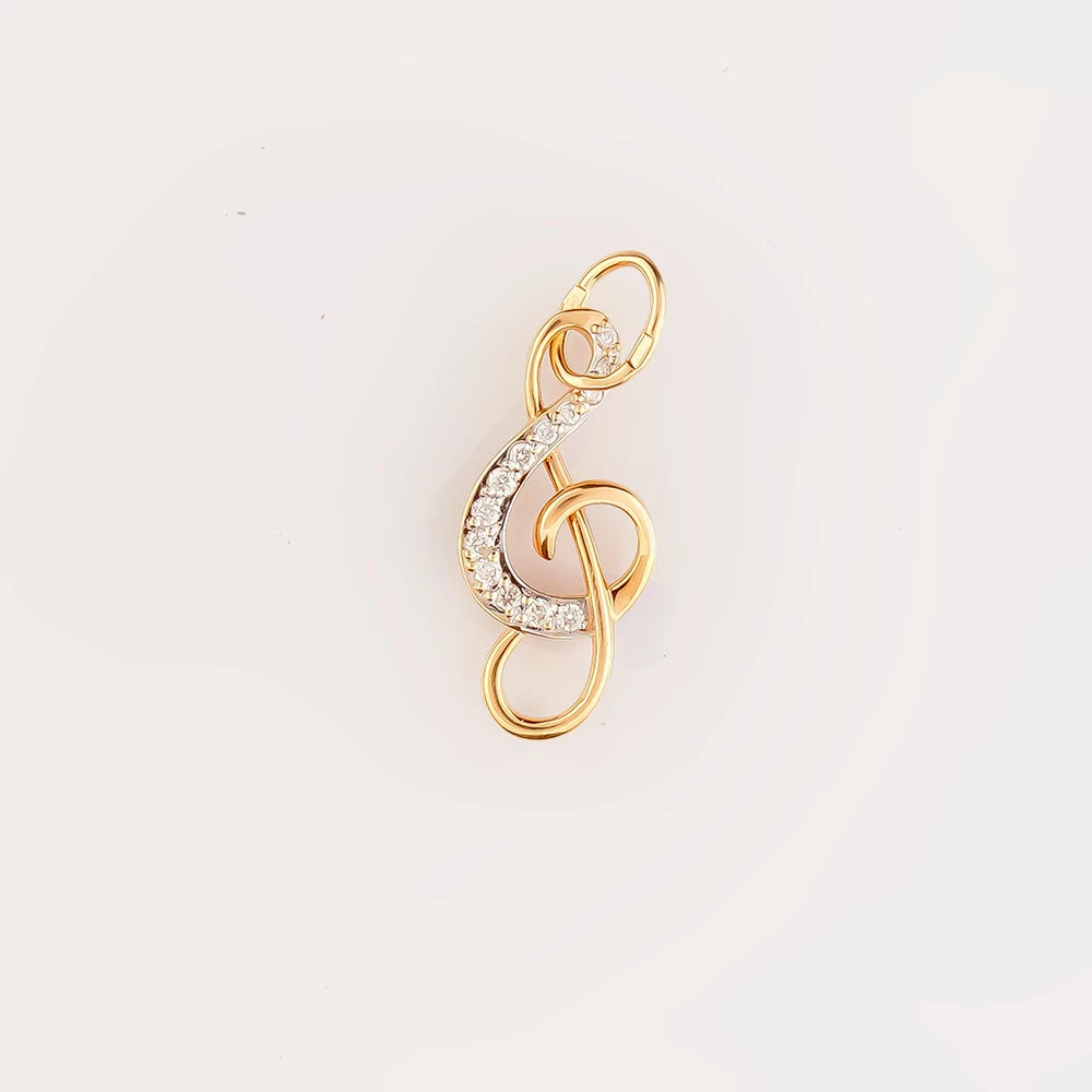 Подвес с бриллиантом из красного золота 585 пробы