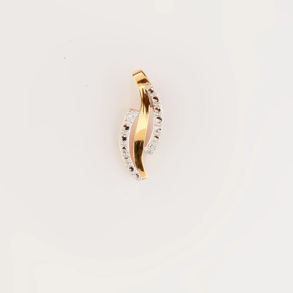 Подвес с бриллиантом из красного золота 585 пробы