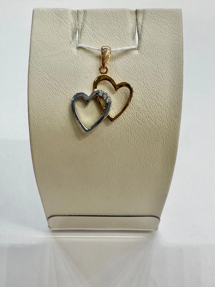 Подвес с бриллиантом из красного золота 585 пробы