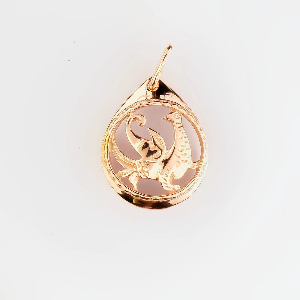 Подвес из красного золота 583 пробы